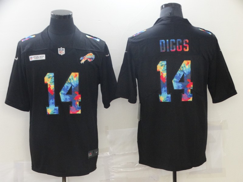 Men's Buffalo Bills Stefon Diggs #14 Black Jersey